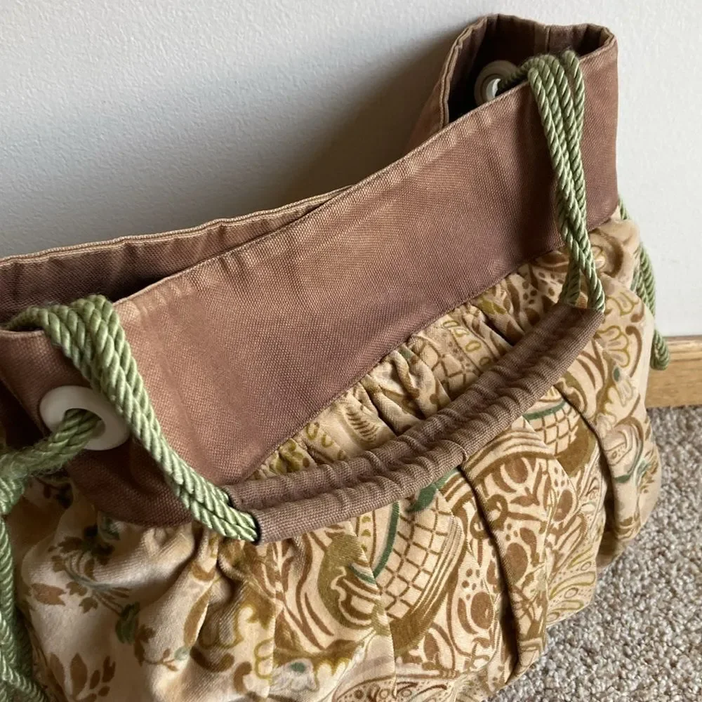 Monday Morning Studios Etsy Velvet Paisley Shoulder Bag Purse Boho Hippie